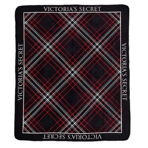 Victoria's Secret Red and Black Plaid Throw